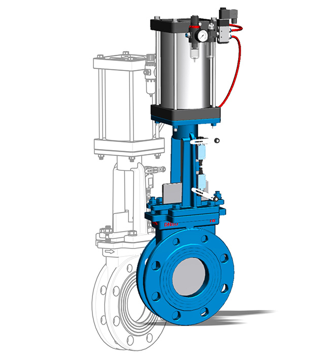 氣動(dòng)(明桿)刀型閘閥