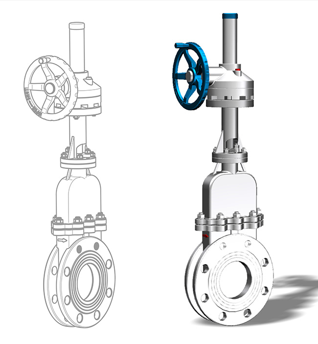DMZ573W.Y.H.X.F傘齒輪(暗桿)刀型閘閥